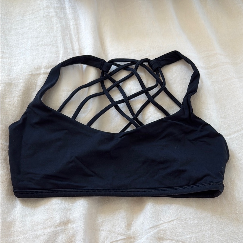 Lululemon Athletica Black Strappy Sports Bra